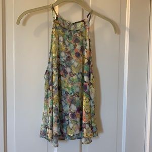 Floral trapeze tank top